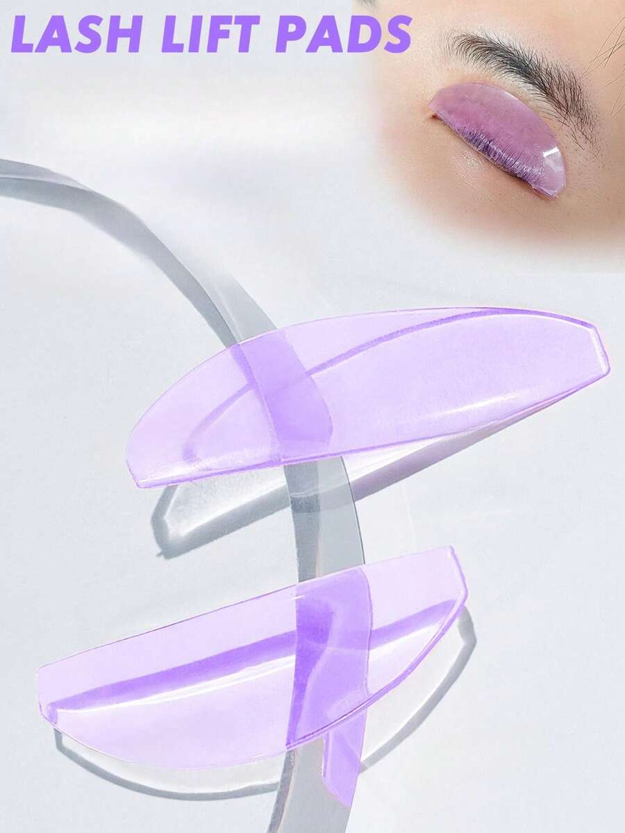 1 对软化睫毛提升垫，可重复使用睫毛提升垫，睫毛烫染或睫毛嫁接工具，用于眉毛染色和提升，睫毛工具 - 彩色 - 查看 1
