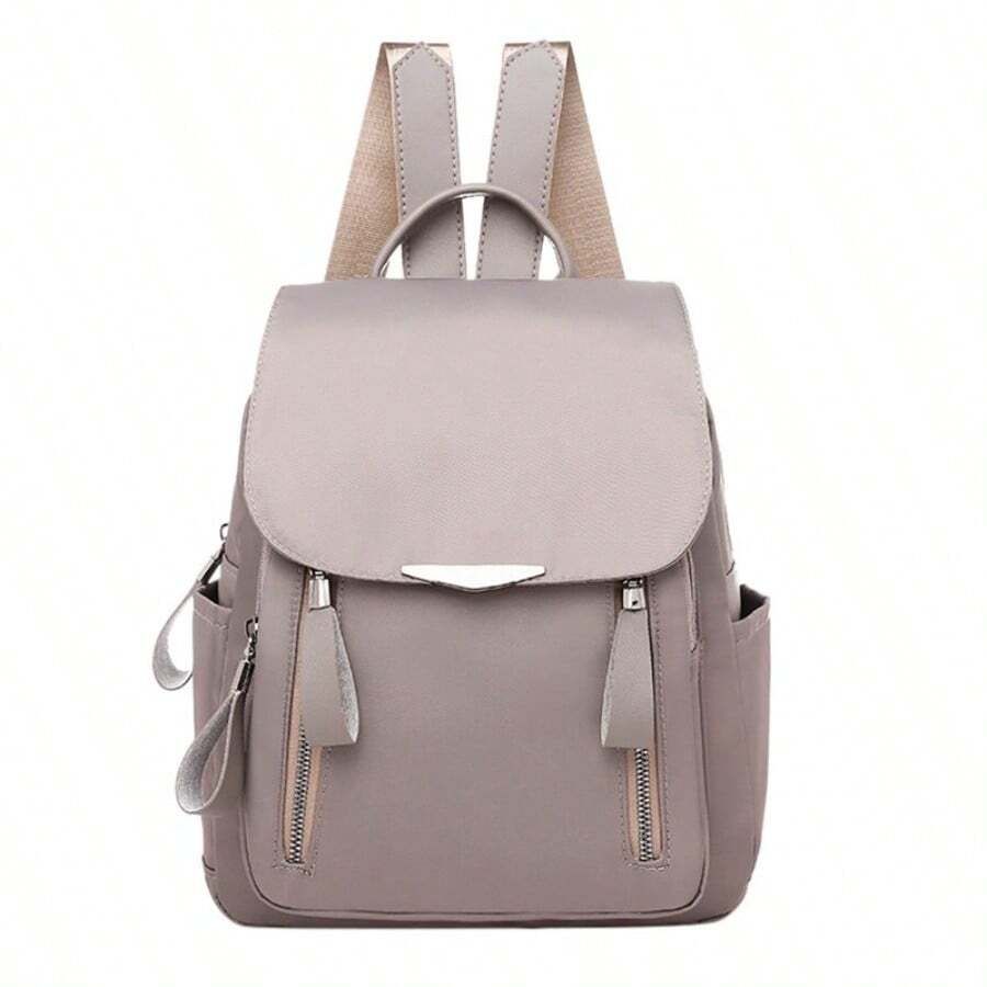 Women's Outdoor Simple Oxford Zipper Backpack Multi-Purpose Travel Bag - Multicolor - View 1