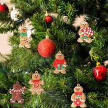 3/6/12pcs Gingerbread Man Ornaments: Add Sweet Ambiance To Your Christmas Tree Decorations! Christmas Halloween Thanksgiving Easter Gifts,Christmas Tree,Santa Claus,Christmas Decorations,Gingerbread House,Christmas Gifts Christmas Tree Hangings,Christmas Gifts,Christmas - Multicolor - View 7