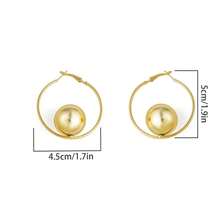 1 Pair Minimalist Geometric Round Stud Earrings, Fashionable & Elegant Earrings For Women