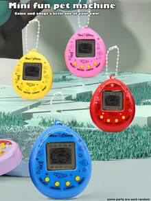 168 合 1 虚拟宠物游戏机，复古掌上游戏机，钥匙扣装饰，适合青少年、大学生、上班族的礼物（含电池）