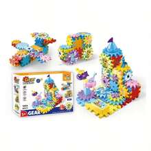 80 件 DIY 多形恐龙旋转积木套装，齿轮连接旋转建筑玩具，生日和圣诞礼物，适合 3 岁及以上儿童 - 均碼 - 查看 8