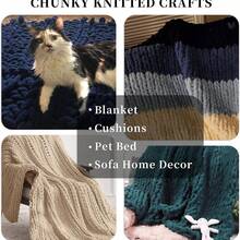 250g Super Chunky Chenille Yarn - Soft & Thick Polyester Fiber For DIY Handmade Knitting, Plush Texture Craft Yarn Suitable For Blankets, Pillows, Pet Beds, Scarves, Hats - Multi-Color Options Knitting Supplies, Knitting Yarn, Cozy Home Textiles, Textured Craft Materials, Fluffy Chenille Yarn - Multicolor - View 11