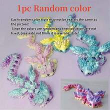 1个3D打印墨西哥钝口螈摆件，逼真多关节设计，手工制作，可缓解压力，适合摆放在桌面、家居或作为节日礼物。 - 新款混合顏色帶翅膀 - 查看 12