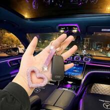 1 buc breloc strălucitor cu inimă și stras, cadou de Crăciun personalizat, breloc drăguț pentru prietenă, accesoriu de modă strălucitor din aliaj de zinc pentru toate anotimpurile, accesorii pentru genți, șnururi cu suport pentru legitimație, accesorii auto, brelocuri pentru genți