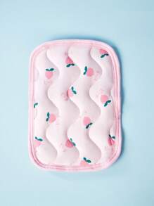 PETSIN 1 pieza Esterilla refrescante cuadrada con patrón de frutas, con parte inferior antideslizante, adecuada para mascotas pequeñas en todas las estaciones