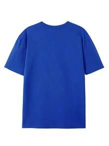 You Play With Me And Pray Together.Printed T-Shirt, 1 Piece,% Cotton, Casual Men's T-Shirt In Season, T-Shirt With Round Neck And Cotton Short Sleeve, Christmas Gift.2025 - 寶藍色 - 查看 2