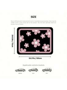 4pcs Car Floor Mats, Cute Pink Floral Design, Durable Polyester Material, Easy To Clean, Front And Rear Mats, For Full Car Interior Protection, Automotive Interior Accessories,Car Women Accessories,Car Mats - one-size - View 8