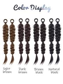 假发女马尾辫仿真发学院风蓬松纹理双辫子新中式假发马尾 - 彩色 - 查看 3