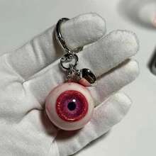 Mặt dây chuyền hình mắt kinh dị, Móc khóa Gothic, Phụ kiện Halloween, Móc khóa hình trái tim Gothic, Mặt dây chuyền trang trí vui nhộn cho ví, Ý tưởng quà tặng Giáng sinh cho nam và nữ - Xem 2