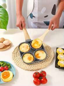 4-Cup Egg Omelette Pan Nonstick Egg Frying Pan, Versatile Breakfast Skillet For Eggs Cooker , Pancakes, Plett, Crepes, Compatible With Gas Stove And Induction Cooktop Cookware - Multicolor - View 9