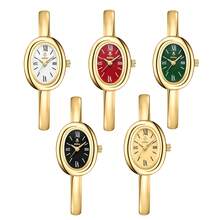 YaLaLuSi YaLaLuSi Brand 1 Piece 2025 Latest Model Elegant Oval Women's Quartz Watch Classic Simple Solid Color Dial Roman Numerals And Bar Markers Clear And Easy To Read Easy To Wear Bracelet Style Quartz Movement Precise Timekeeping Versatile For Everyday Wear Suitable For Work, School