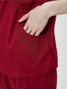 Women Two-Piece Outfits - Burgundy - View 10