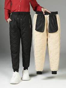 Große Größen Dicke thermisch gefütterte Hosen für Damen im Winter