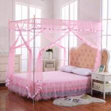 Pink Canopy Netting For Bed - 4 Corner Canopy For Beds, Canopy Bed Curtains, Bed Canopy For Girls Adults, Bedroom Decor (Full Size, Pink),11376874 - 玫紅色 - 查看 5