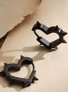 2 件嘻哈经典耳环，创意设计，法式奢华时尚休闲复古时尚，适合送礼、日常佩戴、街头派对、节日 - 古老 - 查看 5