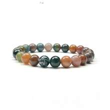 Pulsera bohemia de cuentas multicolor de 8 mm con cuarzo rosa natural y piedras de berilo | Pulsera de cristal curativo con cordón elástico | Equilibrio energético de yoga y meditación | Regalo elegante de cuentas redondas