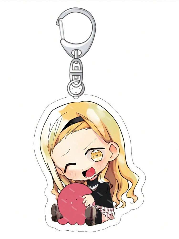 1pc 6cm动漫Takopi的原罪亚克力钥匙扣公仔久世静香Marina Azuma Cosplay包挂件钥匙圈创意粉丝万圣节礼物 - 彩色 - 查看 10