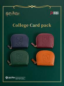 Harry Potter 霍格沃茨学院拉链钱包 - 格兰芬多、拉文克劳、斯莱特林、赫奇帕奇图案，小巧零钱包，女士钱包，迷你钱包，卡包，零钱包，秋季必备 - 彩色 - 查看 4