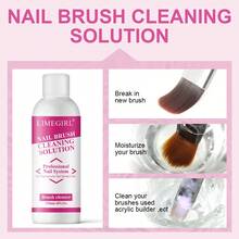Limegirl 指甲刷清洁剂和护理剂 - 快速清洁和护理凝胶指甲刷、油漆刷、喷枪、美术工具和貂毛丙烯酸刷。 - 彩色 - 查看 2