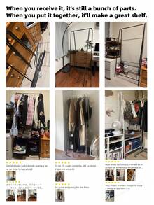 1 件多功能三角形铁质衣架和鞋架，便携式衣柜收纳架，宽度约 24 英寸，适用于客厅、玄关、卧室、书房、办公室、节日礼物、圣诞礼物 - 彩色 - 查看 2