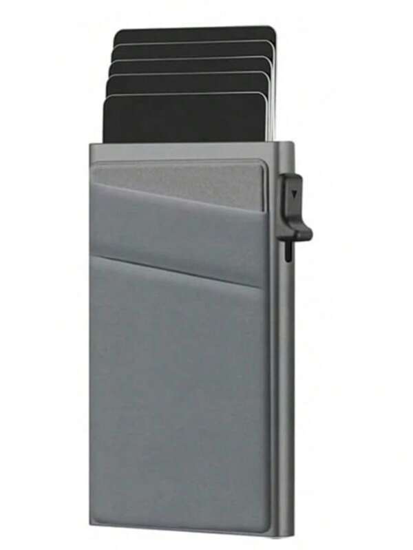 RFID Men's Credit Card Holder, Card Holder Automatic Pop-Up Credit Card Bank Card Wallet Box With Automatic Pop-Up Function, Suitable For Women And Men's Wallets Mini Wallet Wallet Card Holder, First Choice For Gifts, Women Men's Gifts.