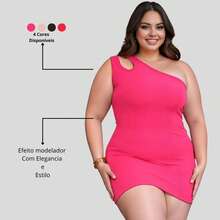 Plus Size Dresses - 玫紅色 - 查看 4