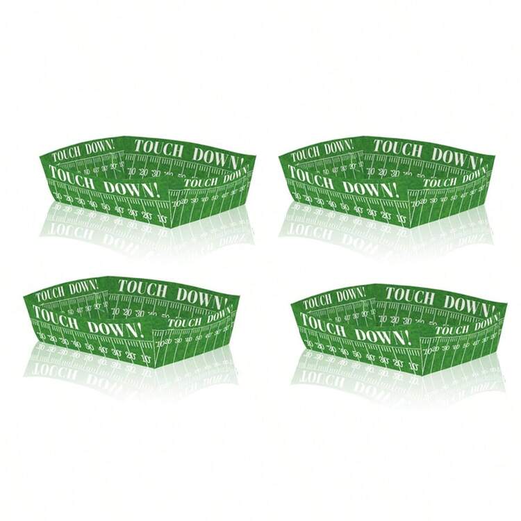 12/24 件足球派对礼品和用品 - 纸质食物托盘、用于足球生日派对和超级碗装饰的一次性盛菜船、足球派对用品、5 磅足球食物盘、足球纸质托盘、一次性碗、玉米片托盘、比赛日、嘉年华、生日、运动、派对装饰的足球主题派对礼品 - 彩色 - 查看 15