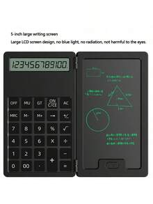 12 位 LCD 手写计算器，带直视显示屏和手写笔 - 便携式数学计算器，适用于会计、金融、办公和学习。 - 黑色 - 查看 7