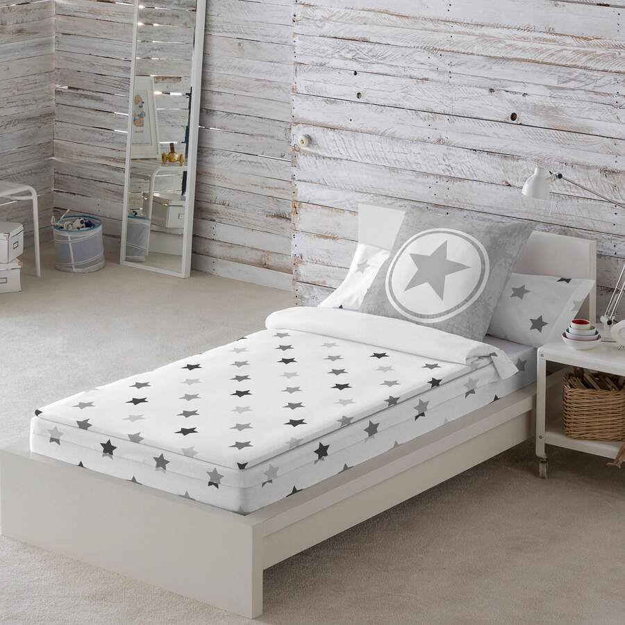 Naturals COOL KIDS - 羽絨被套 - ✅ 2-5 天送達 ✅ - 無需填充 - 100% 純棉 - 超柔軟 - 25 種款式可選 - Bed 90 - 西班牙製造 - 靛藍B - 查看 1