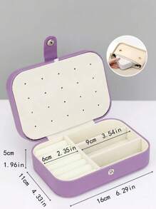 1pc Travel Jewelry Storage Box, Multi-Functional Waterproof Jewelry Case, Large Capacity Jewelry Organizer, Portable Jewelry Box For Earrings, Rings, Necklaces, Ideal For Halloween, Christmas, Birthday Gifts, Bridesmaid Gifts, Back To School, Bedroom Decor