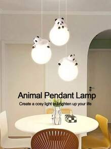 1 件卡通动物吊灯，带可调节吊线，月亮形状，配备 G9 灯泡，适用于卧室、客厅、书房、儿童房的装饰吊灯，LED 吸顶灯