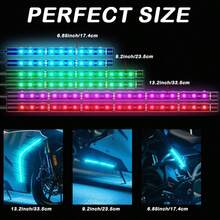6 In 1 Motorcycle LED Neon Light Strip, Motorcycle Accessories, 16 Million Colors, APP And Remote Control, Hard Wiring, Multi-Function Display, Suitable For Most Models, Motorcycle LED Neon Light Kit - 6 In 1 Motorcycle LED Neon Light Strip - View 3