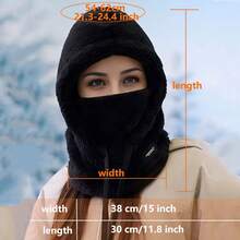 1 Pc Balaclava Wind-Resistant Winter Face Mask,Fleece Ski Mask For Men And Women,Warm Face Cover Hat Cap Scarf