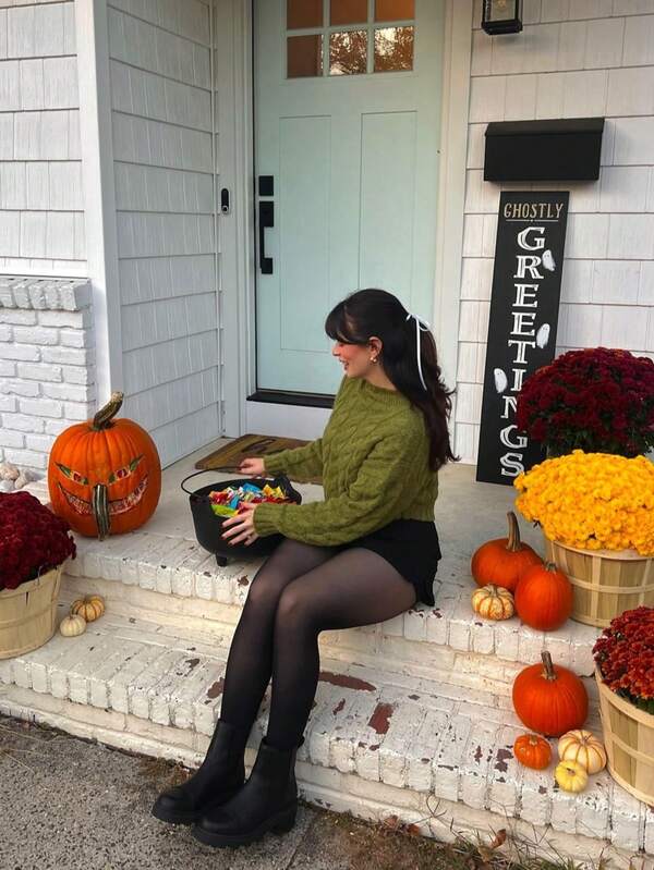 VIBEWAVE Women's Unique Design Twist Knit Long Sleeve Pullover Sweater, Minimalist Casual For Autumn/Winter