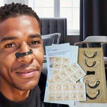 4 Nose Clips + 30 Nose Patches For Sleep Disproblems - Magnetic Nasal Strips To Help Nasal Expansion - Non-Irritating, Waterproof, Breathable, Ideal For Non-Irritating Nasal Congestion Relief, Easy To Carry, Suitable For Both Men And Women
