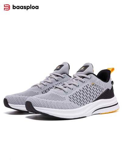 baasploa Men's Running Shoes, Breathable Non-Slip Classic Sneakers, Outdoor Casual Lightweight Running Shoes, Men's Casual Sports Shoes, Casual Shoes, Easy To Wear Shoes, Elevator Shoes, Non-Slip Shoes