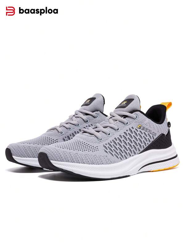 baasploa Men's Running Shoes Mesh Non-Slip Classic Sports Shoes Outdoor Leisure Lightweight Running Men's Casual Sports Shoes Sneakers Easy Wear Shoes Height Shoes Non Slip Shoes Men