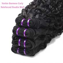 MENALUE Easter Gift Burmese Curly Human Hair Bundles 14 16 18 20Inch Curly Bundles Unprocessed Burmese Raw Hair Extension Real Human Hair Natural Color New Year Extensions Music  Wedding Festival Virgin Hair Kinky Bundles Water Human Hair Bundles For Women,De Cabello Humano Free  Human Hair Extensions Suitable For Natural Hair Colors Of Women ,Peluca De Cabello Humano,Human Hair,Wigs Human Hair,Wig,Christmas,Stocking Stuffers,Christmas Gifts,Hair, Maquillaje,Christmas Decrotions Gifts For Women,Gifts,Hair Stuff,Hair Accerssories,Suitable For Parties, Daily Use, Schools, Birthday Banquets And Other Occasions.Body Wave Yaki Straight Ocean Wavehuman Hair Wig Kpop Demon Hunters 9am Hair Store Human Hair Bob Wig Human Hair Human Hair Weft Real Hair Extensions Clip In Hair Weft Keratin Bond Hair Weft Seamless Hair Weft Christmas Hair Holiday Hair Extensions Festive Hair Pieces Christmas Glitter Hair Xmas Hair AccessoriesHuman Hair Weft - Crimson Red Bouncy Wave.Your 2026 Beauty Glow-Up Awaits. - Natural Black - 查看 3