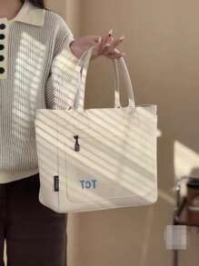 1pc Personalized Tote Bag, Shoulder Bag, Casual Shopping Bag, Large Capacity Shoulder Bag, Suitable For Work, Travel, Multi-Functional, High Capacity, Lightweight, Practical, Anniversary, Christmas, Vacation, Suitable For Outdoor/Commute/Travel/School/Outing/Sports/Shopping/Daily Use