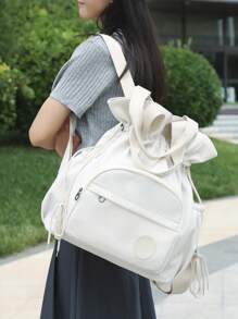 peach tree 桃树旅行背包，两用手提包和单肩包，笔记本电脑包，情侣包，防水隔层，大容量，多口袋，适合旅行、度假、健身、学校、商务、圣诞节、情人节礼物 - 白色 - 查看 7