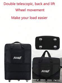 1PC Waterproof Large-Capacity Folding Air Check-In Bag Travel Bag Large-Capacity Luggage Bag Women's Storage Bag Outgoing Handbag With Wheels Universal Wheel Folding Expansion Luggage Bag Air Check-In Bag Overseas Study Moving Travel Bag