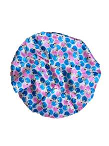 1 件弹力丝带发圈缎面圆形帽子，女士纯色长发睡眠帽，打结美发美容卷发帽