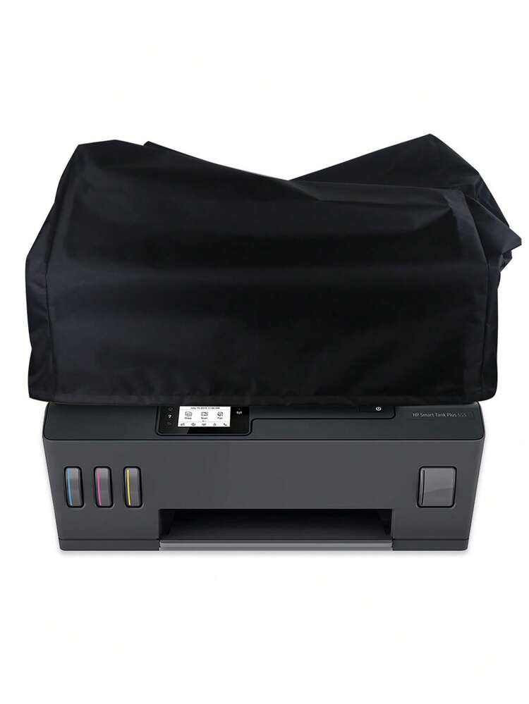 1Pc Universal Printer Copier Dust Cover Waterproof Protective Cover Polyester Material For Office Home Use - Fits Various Machines & Electronic Devices - Black - View 1