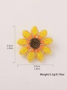 1 pezzo Spilla artigianale con perline e strass a forma di ciliegia, adatta per l'uso quotidiano, spiaggia e abbigliamento casual delle donne. Ogni pezzo presenta leggere variazioni di forma e colore dovute alla lavorazione artigianale