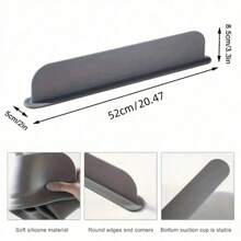 1pc Silicone Sink Splash Guard With Suction Cups, For Both Kitchen And Restaurant Sinks, Take Effect To Place On The Backside Of The Sink