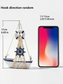 1pc Nautical Themed Decor, Mini Sailboat, Coastal Home Decor, Beach House Decoration, Anchor Rudder Ornament, Rope Sail, Tabletop Decor, Fireplace Mantel Decor, Ocean Theme Decoration, Maritime Decor, Shell Decor, Sailing Boat Ornament Set, Coastal Style Mini Ship Decor, With Anchor, Starfish, Steering Wheel, Suitable For Beach Theme Decor, Bathroom Accessories, Shelves Decoration, Office Desk Accents, Holiday Party Table Centerpiece - Boat - View 15