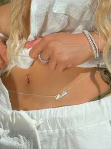 Personalized Name Waist Chain, Sexy Women's Customized Name Waist Chain, Bikini Jewelry, Personalized Name Belly Chain, Sexy Body Jewelry, Bridal Wedding Gift - Multicolor - View 8