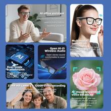 SIMSONLAB 2025 NUOVO Occhiali AI Smart per uomo e donna, accesso al modello ChatGPT, visualizzazione immagini in tempo reale, traduzione in tempo reale, anti-shake shooting, trasmissione WiFi, assistente vocale AI, risposta alle chiamate, controllo musica, riproduzione musicale ad alta fedeltà, ricerca intelligente AI, controllo touch accurato, ricarica magnetica, riduzione abbagliamento, funzionamento intelligente, WiFi e Bluetooth, regalo di compleanno