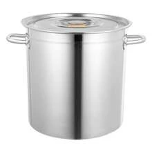35L Large Deep Cooking Stock Pot Stainless Steel 201 With Lid Multifunctional - Silver - View 3